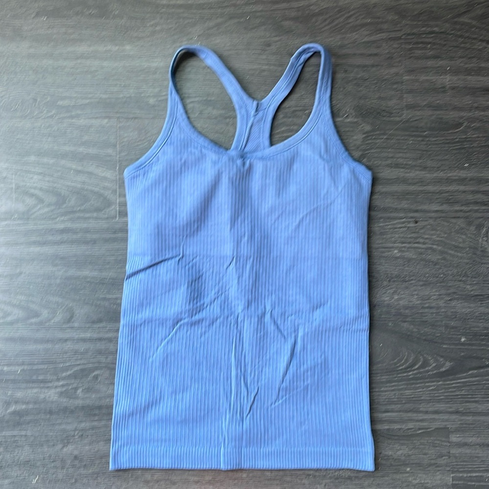 Lululemon blue Ebb to Street tank top